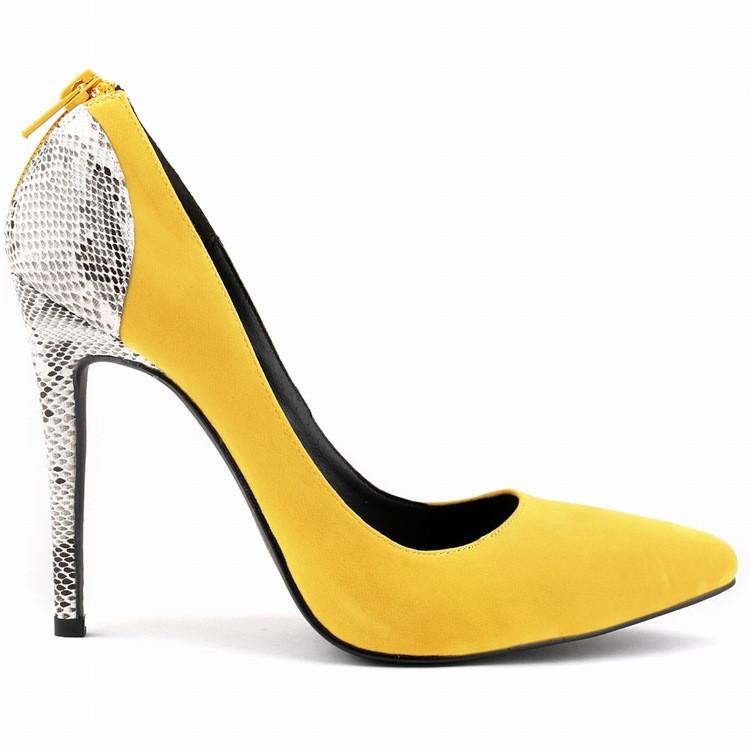 Classic Pointed  High Heels Patchwork Shallow Shoes