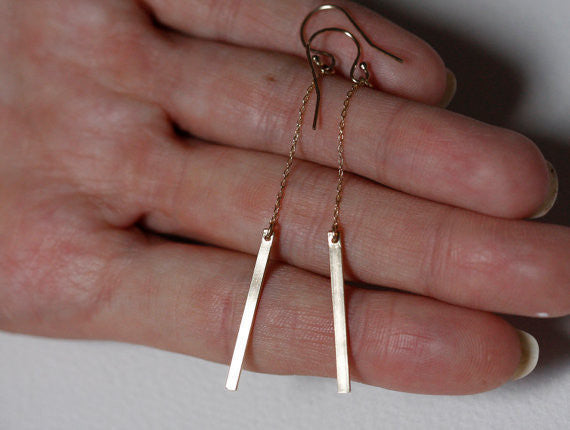 Simple Fashion Tassel Strip Earrings