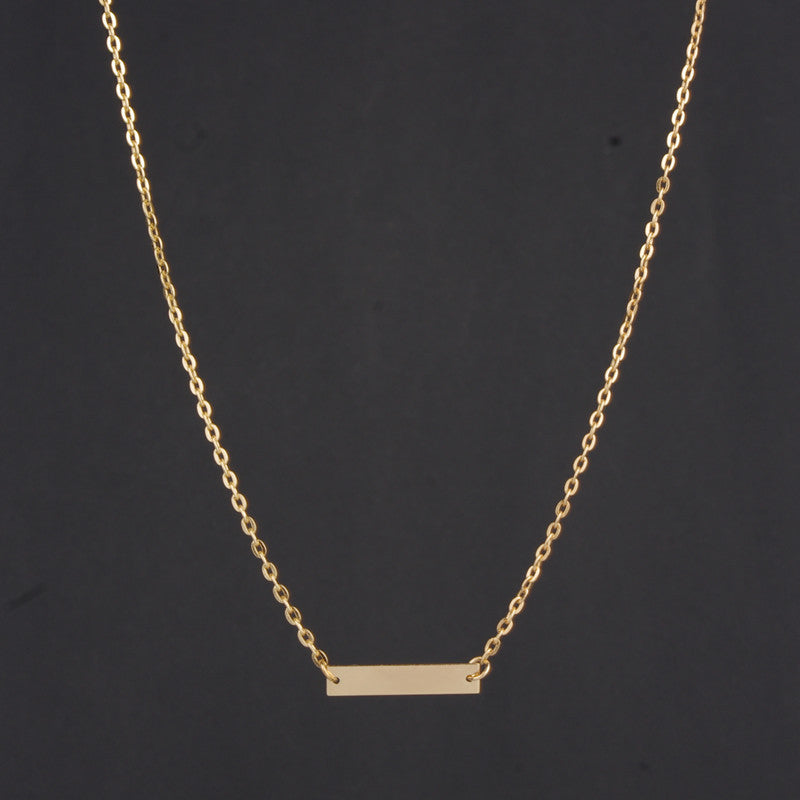 Simple Strip Short Clavicle Necklace 
