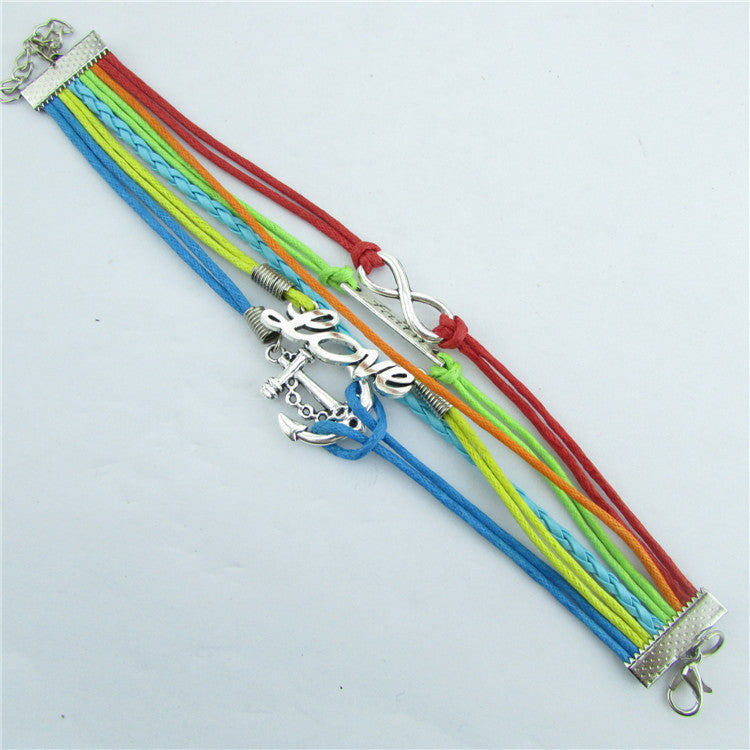 Romantic Infinite Love Colorful Woven Bracelet