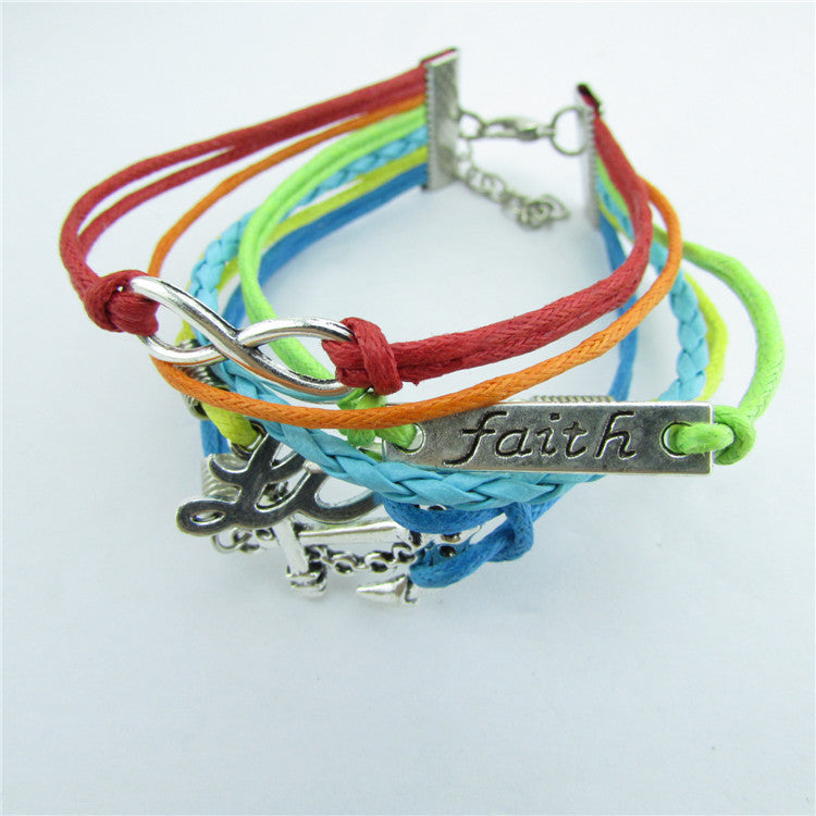 Romantic Infinite Love Colorful Woven Bracelet