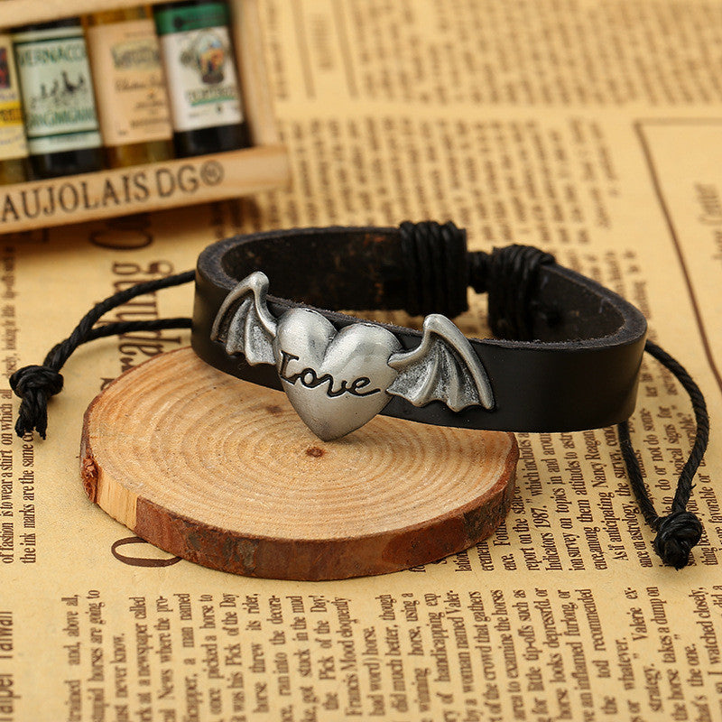 Personality Cross Decorate Leather Bracelet