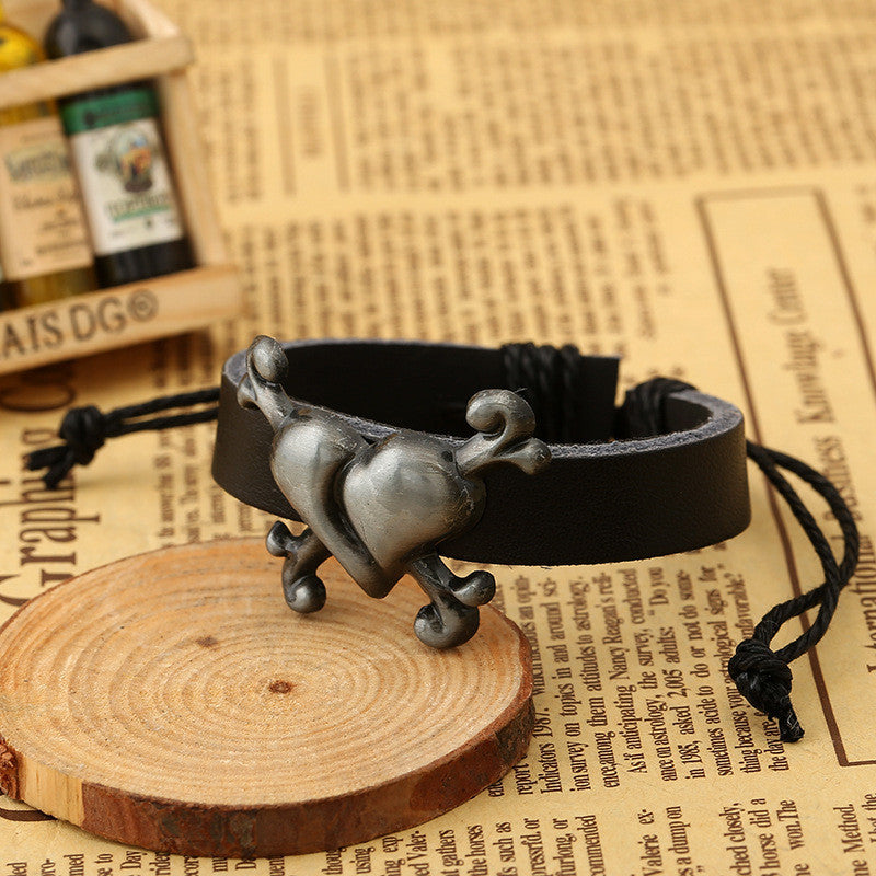 Personality Cross Decorate Leather Bracelet