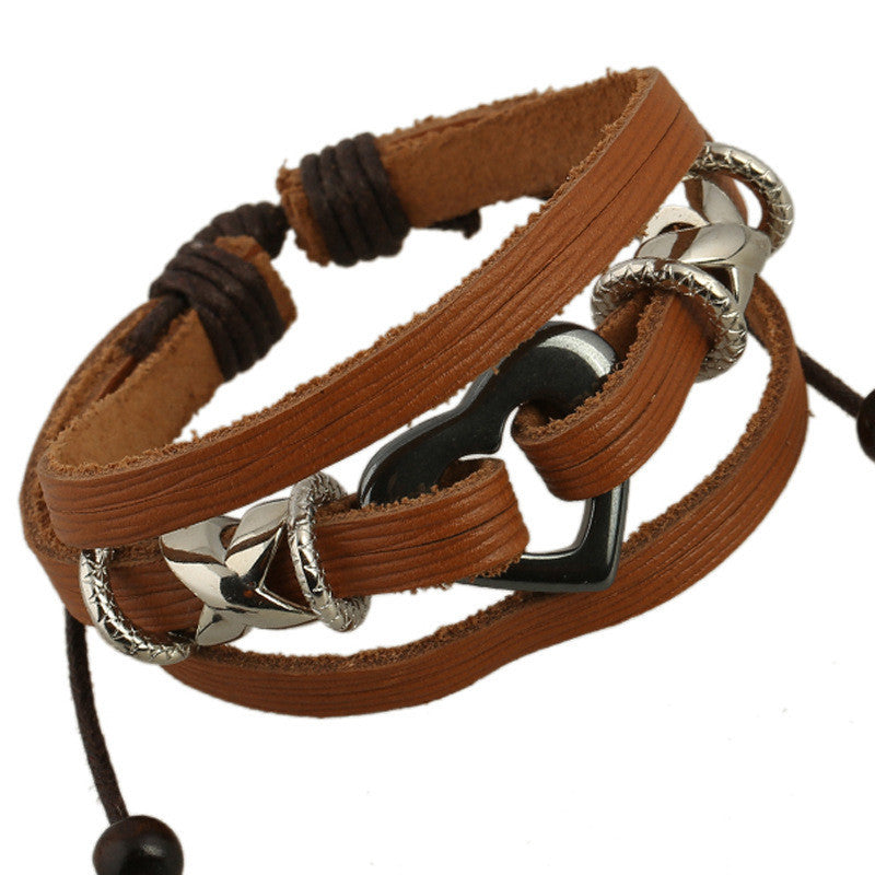 Heart X Mark Multilayer Bracelet