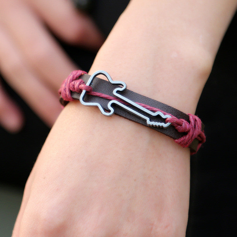Hot Style Guitar Leather Bracelet