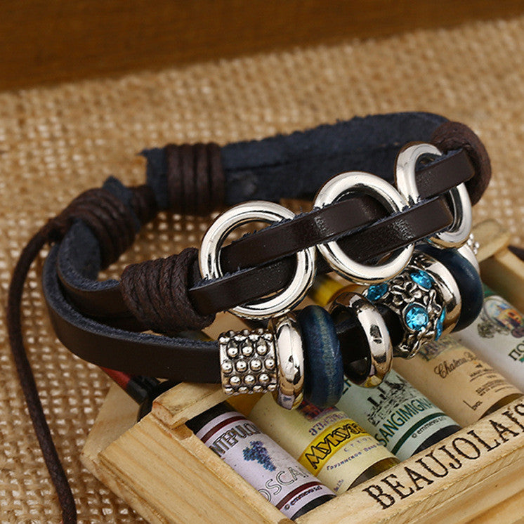 British Crystal Beaded Bracelet