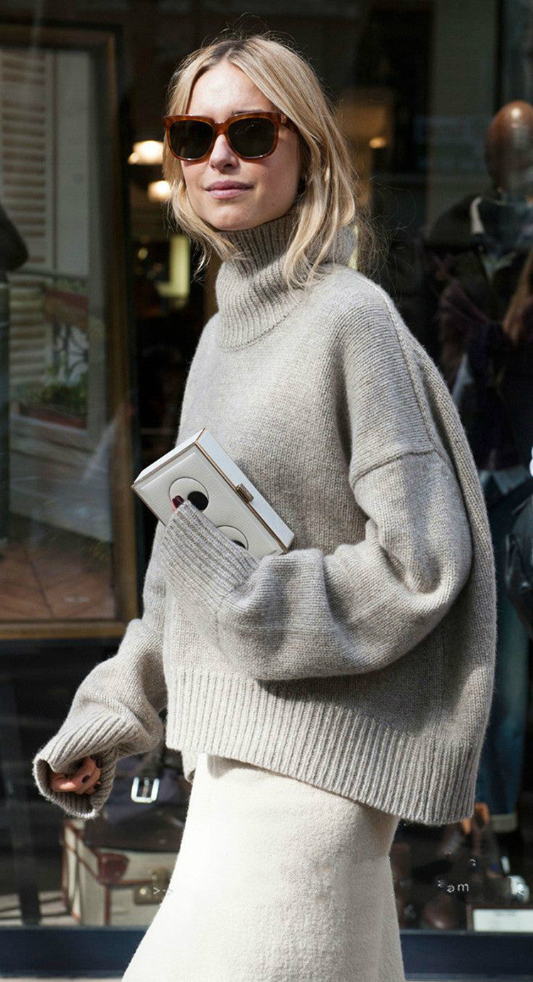 Loose Profile Joker Turtleneck Pullover Sweater
