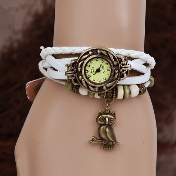 Vintage Quartz Weave Wrap Bracelet Women's Wrist Watch Many Colors Choices
