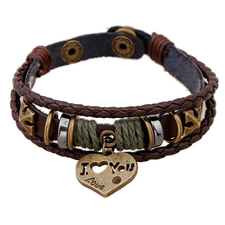 Hollow Out Heart Beaded Bracelet