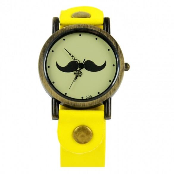 Women's Vintage Decoration Moustache Dial Watch