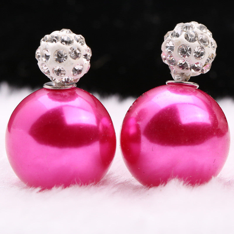 Charming Crystal Ball Pearl Earring