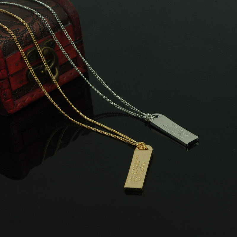 ID Pendant Long Necklace Sweater Chain