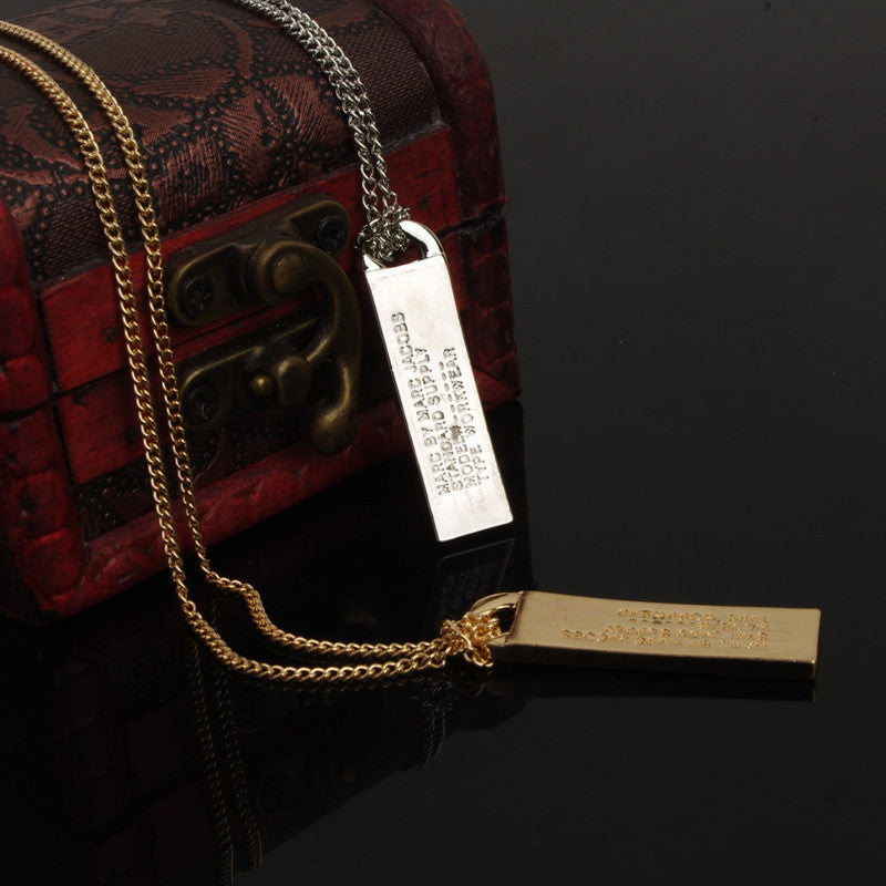 ID Pendant Long Necklace Sweater Chain