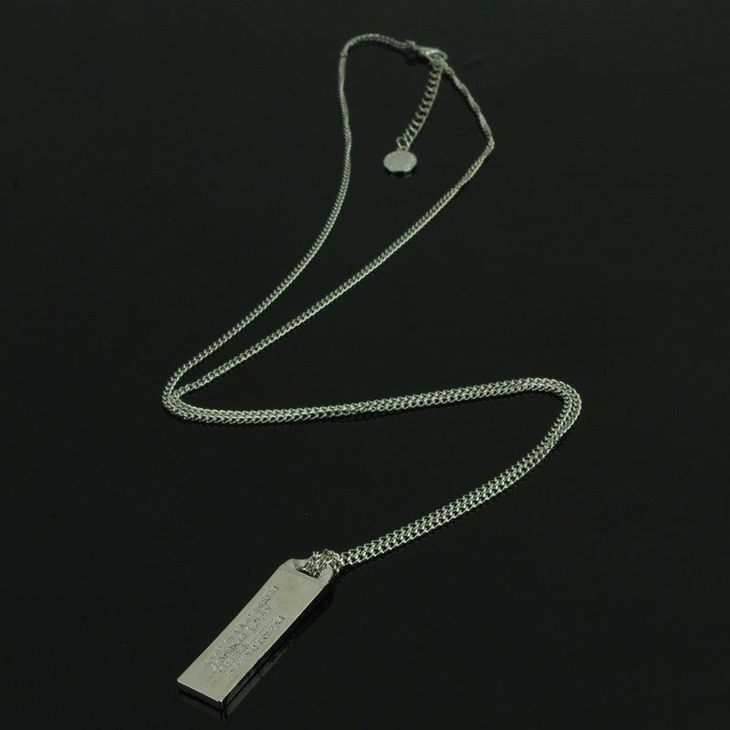 ID Pendant Long Necklace Sweater Chain