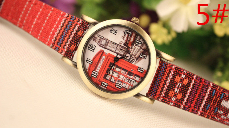 Retro Print Lady's Wrist Watch