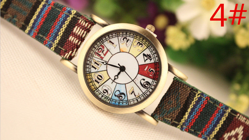 Retro Print Lady's Wrist Watch