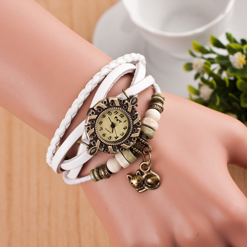 Cute Cat Multilayer Bracelet Watch