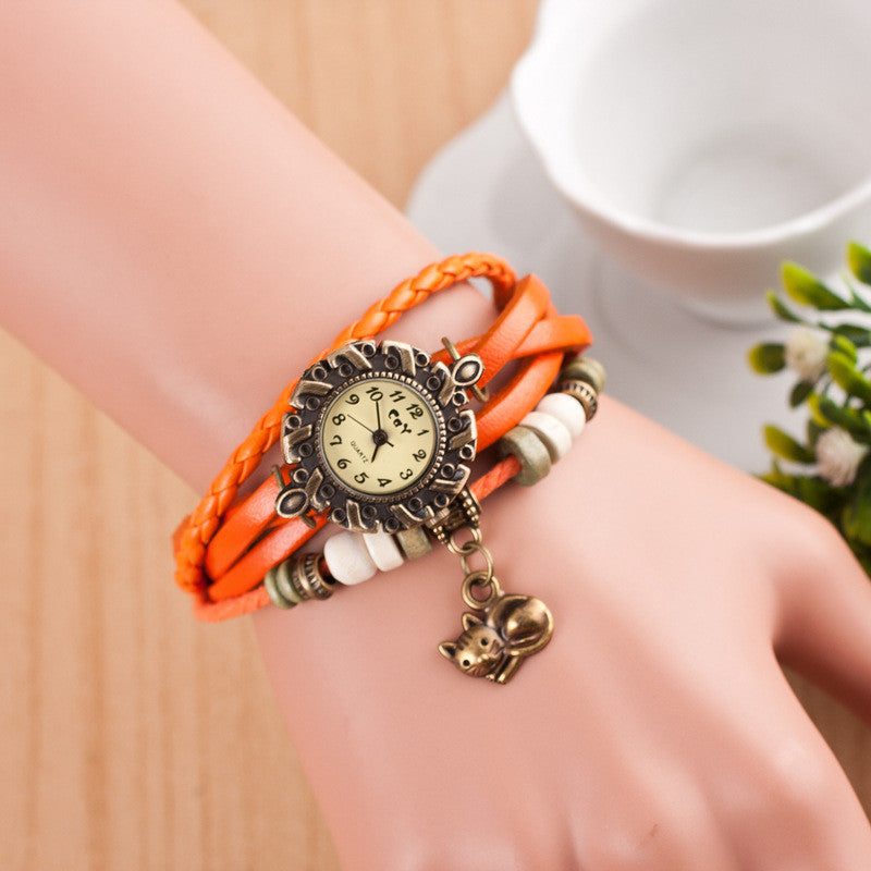 Cute Cat Multilayer Bracelet Watch