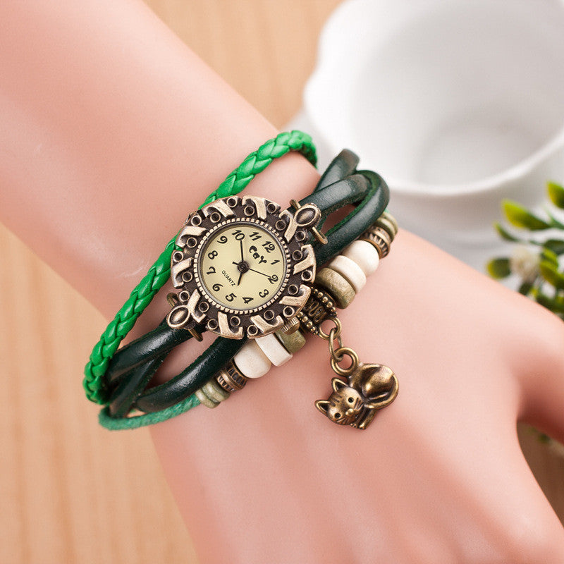 Cute Cat Multilayer Bracelet Watch