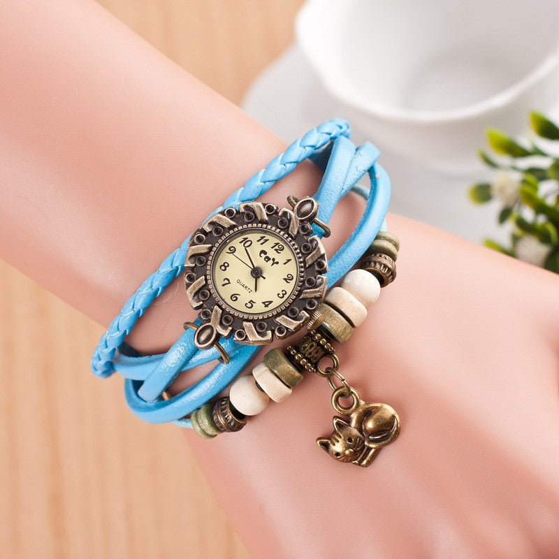Cute Cat Multilayer Bracelet Watch