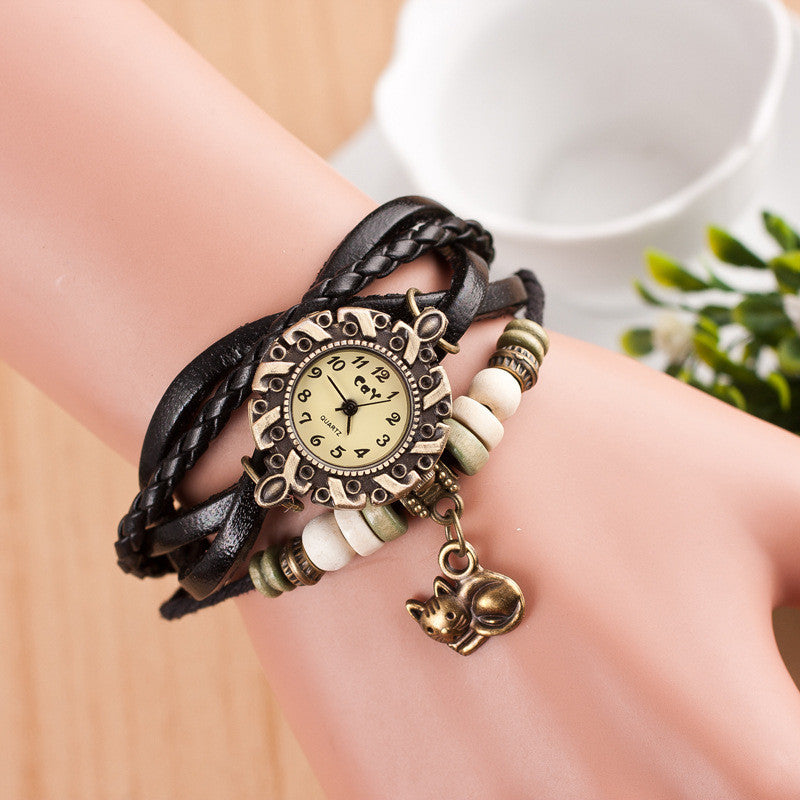 Cute Cat Multilayer Bracelet Watch