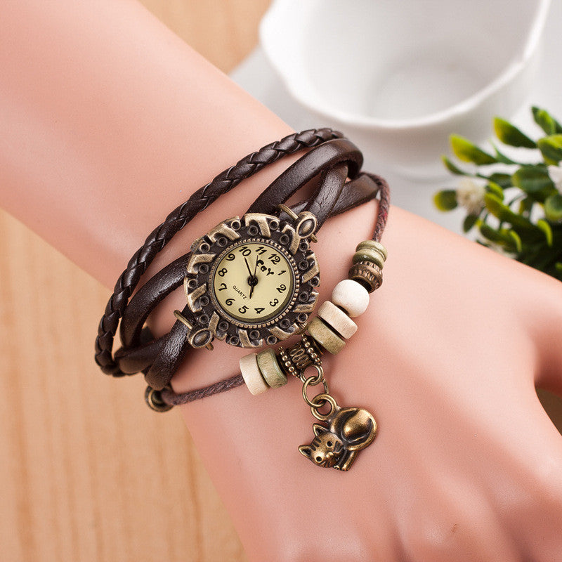 Cute Cat Multilayer Bracelet Watch