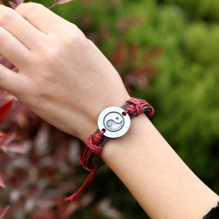 Unique Eight Diagrams Leather Bracelet