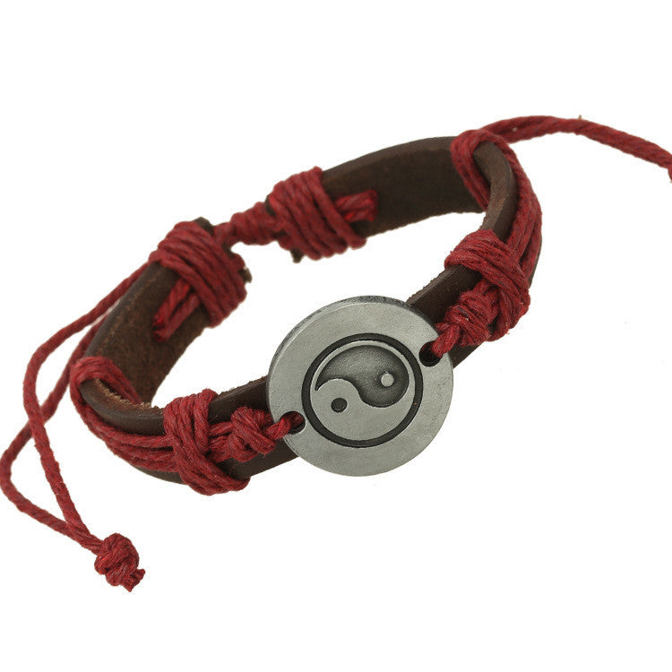 Unique Eight Diagrams Leather Bracelet