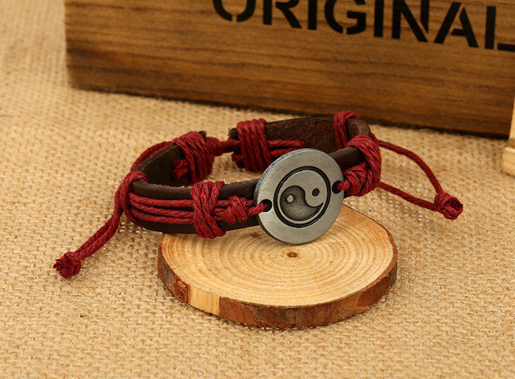 Unique Eight Diagrams Leather Bracelet