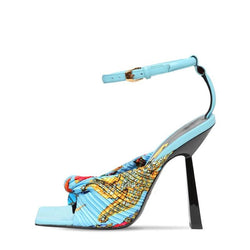 Square Head Open Toe Fashion Special-Shaped High-Heeled Sandals