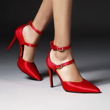 Pointed Buckle Fashion Sexy High Heels Single Party Shoes