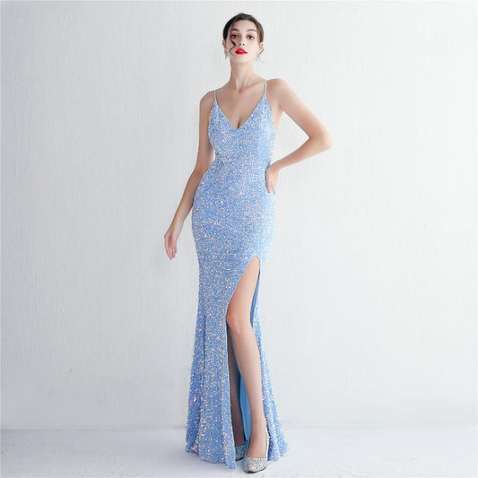 New Style Cable-Crepe Floor Length Ball Gown with Shiny Gems Dress