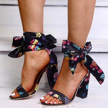 Colorful Bow Tie Sandals