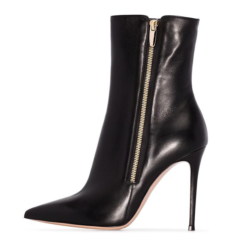 Pointed Fashion Side Zipper Stiletto Boots