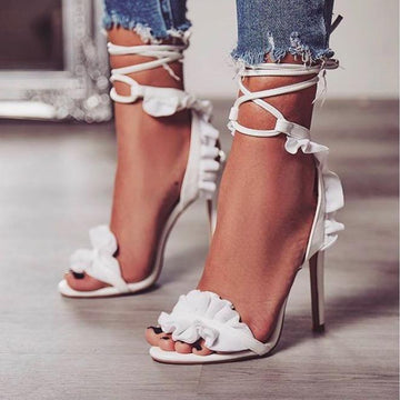 Lace cross lace High Heels Sandals