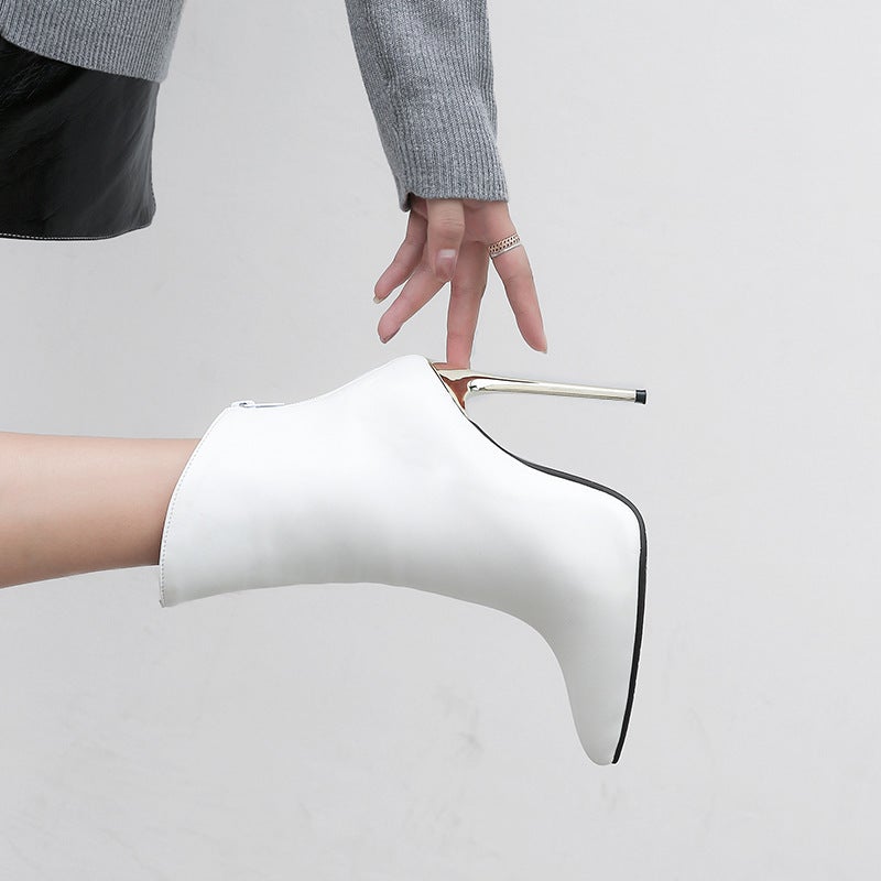 Pointed Thin Heel Boots Super High Heel Women's Boots Short Tube Boots