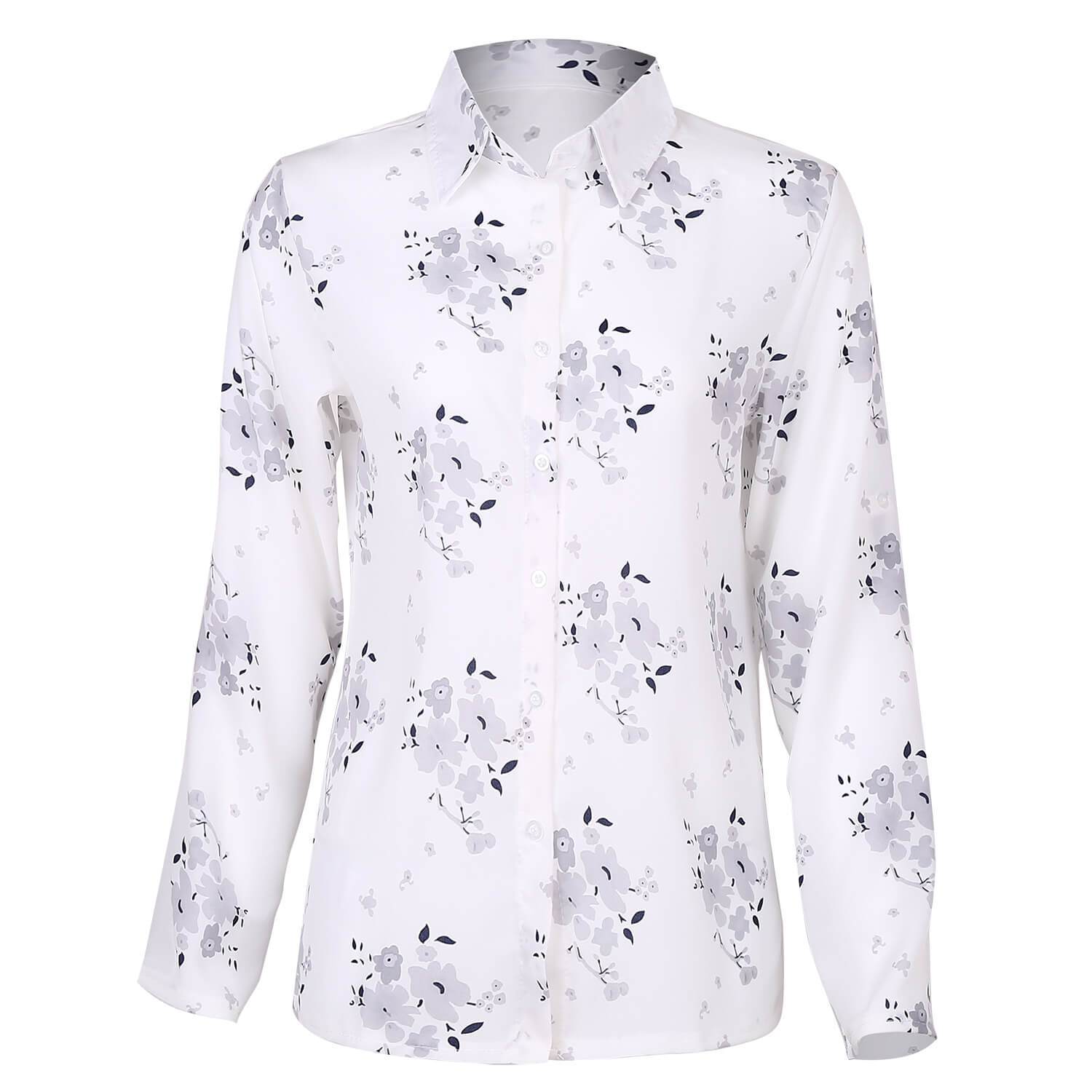 Flower Print V-neck T-shirt