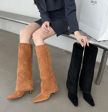 Pointed High Heels Fashionable Trousers Boots