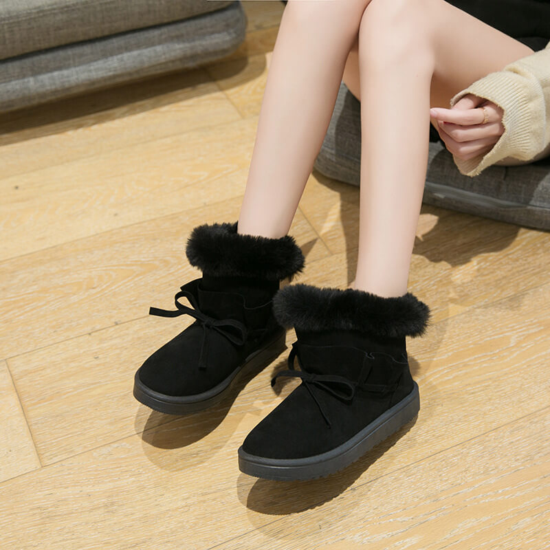 Flat Suede Lace Up Like Uggs Ankle Boots