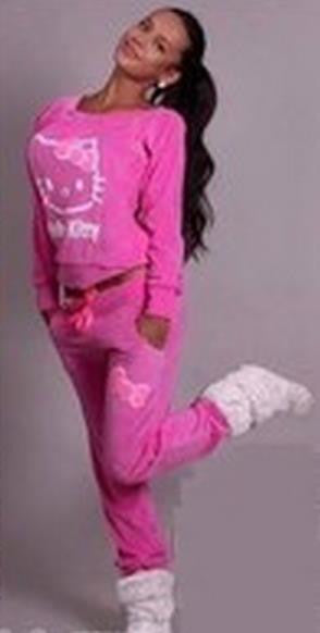 Hello Kitty Print T-shirt Pants Activewear Two Pieces Sports Suit - May Your Fashion - 5