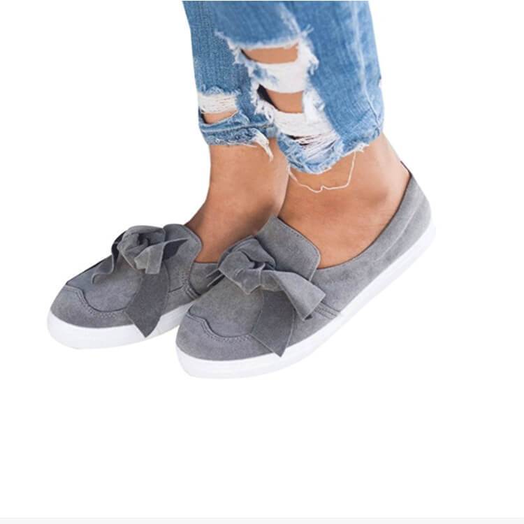 Bow Casual Loafer Slip on Flat