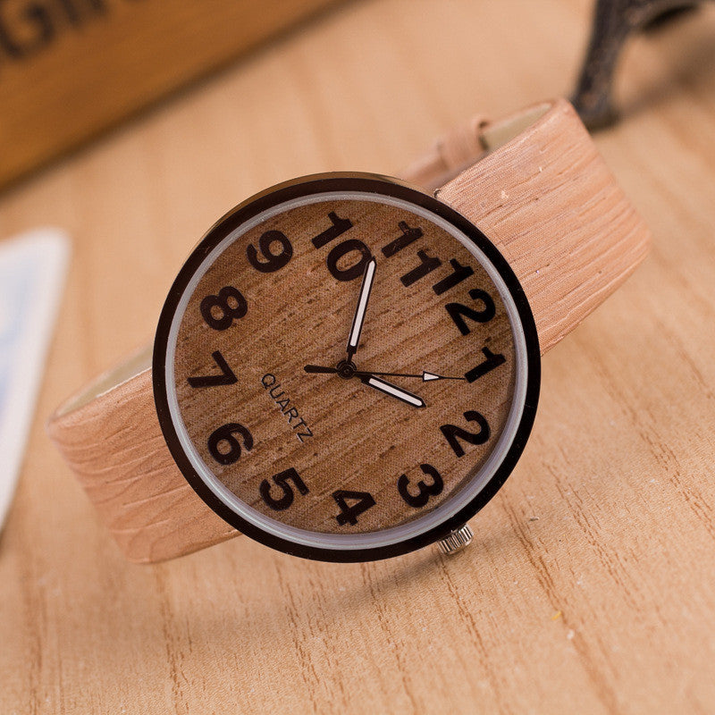 Personality Wood Grain Print Popular Watch
