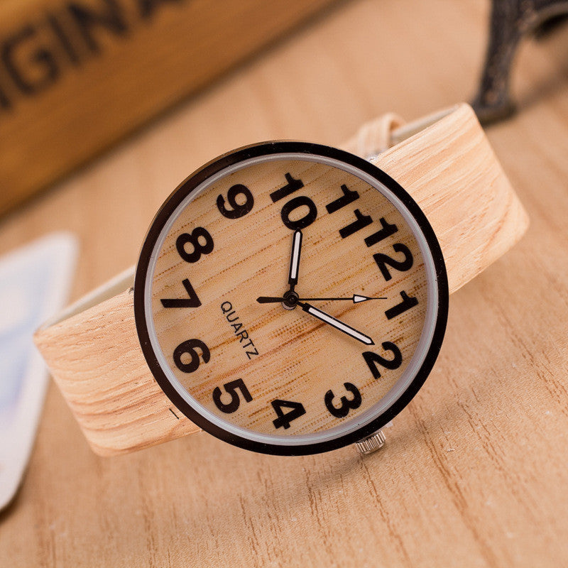 Personality Wood Grain Print Popular Watch