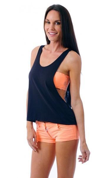 Pure Color Scoop Spaghetti Strap Sexy Vest - Bags in Cart - 5
