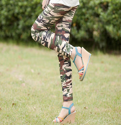 Camouflage Skinny Slim Elastic High Waist Leggings