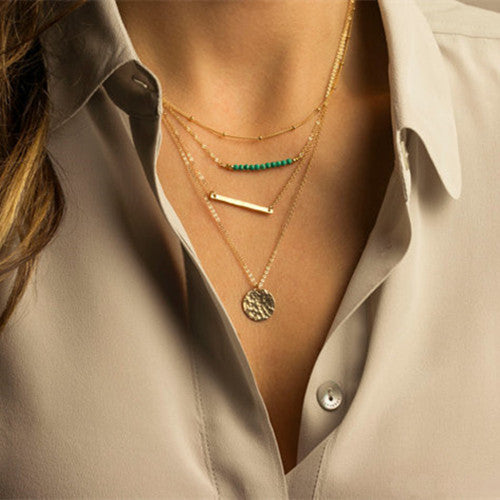 Beaded Hoard Of Elegant Sequins Necklace
