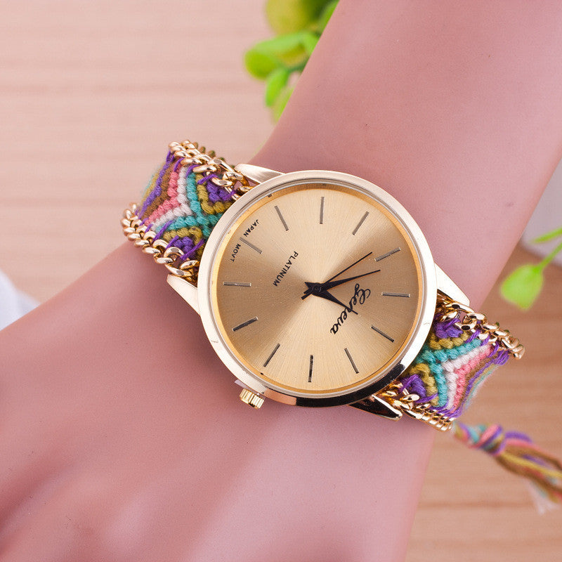 National Style Woven DIY Watch