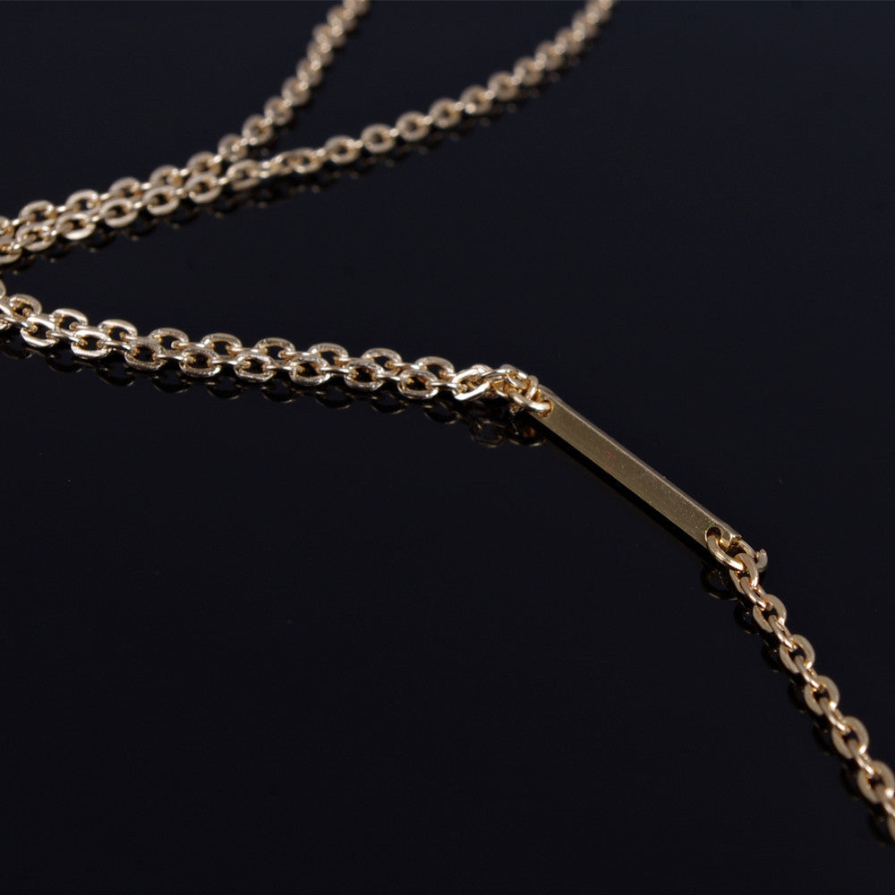 Personality Geometry Triangle Tassel Necklace