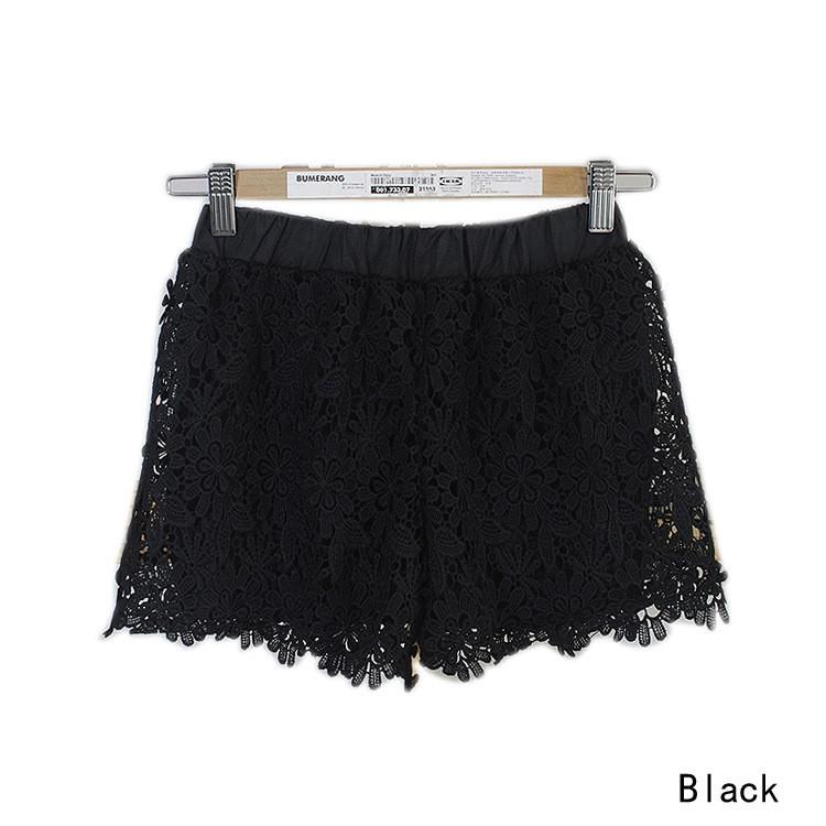 Lace Elastic High Waist Sport Hot Shorts - Meet Yours Fashion - 5