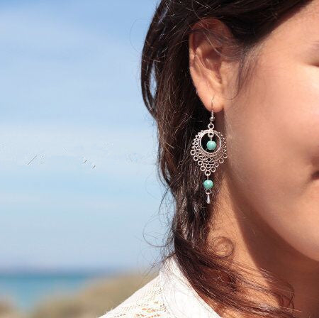 National Style Hollow Out Beautiful Earrings